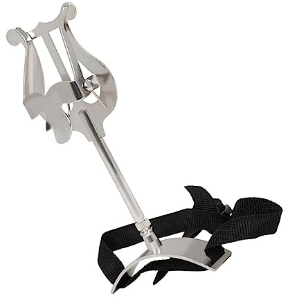 VINTORKY Euphonium Notenständer Silber Tragbarer Musiknotenhalter Klein Und Leicht Stabiler Notenhalter Für Musiker Unterwegs