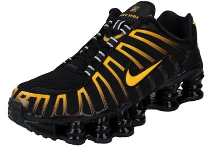 NIKE Shox TL Code AV3595-013 Men's Black Shoes, black gold, 8 UK