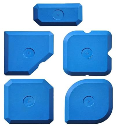 ShiningUU Dichtungswerkzeug-Set, professionelle Abdichtungswerkzeuge für Küche und Bad, Silikon-Werkzeugset, blaues Dichtstoff-Finishing-Set, 5 Stück