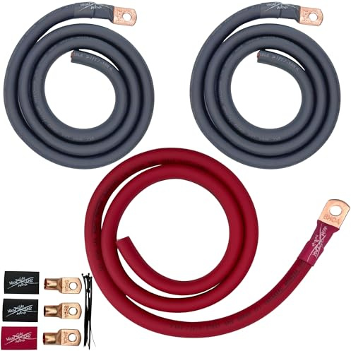 Sky High Car Audio 1/0 CCA Big 3 - Rojo/Negro