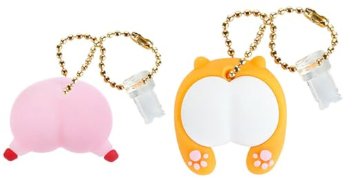 COLLBATH 2 Stück Staubschutzkappen für Ladeanschluss Cartoon Tiermotiv Handy Stecker Anhänger Robust und Staubdicht Kompatibel mit Apple Mobiltelefonen
