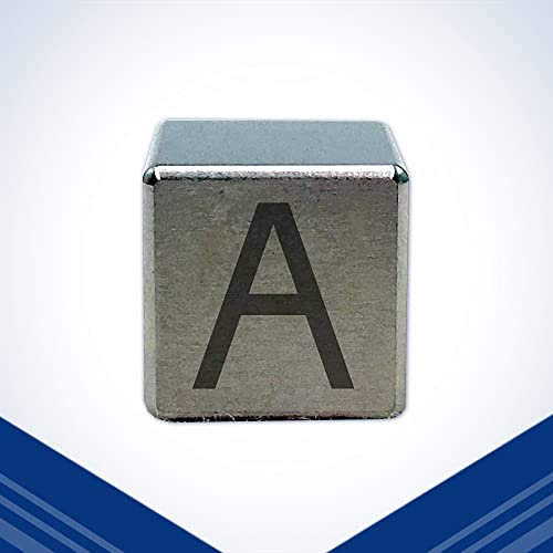 Gravierter Wolfram-Würfel, 1,3 cm (A)