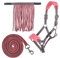 HKM 10733 Halfterset, Halfter Fliegenfransen Strick 180cm Karabiner, Pony VB WB