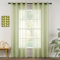 MIULEE 2er Set Sheer Voile Vorhang mit Ösen Transparente Gardine aus Voile Polyester Ösenschal Transparent Wohnzimmer Luftig Dekoschal für Schlafzimmer 140 X 245 cm (B x H), Grün