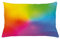 ABAKUHAUS Regenbogen Kissenbezug, Leuchtende Farben Radiant, für den Innen oder Außen Bereich geeignet mit Reißverschluß Waschbarer Stoff, 65 x 40 cm, Gelb Blau