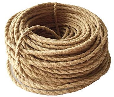 20 Meters 3 Core GreenSun Brown Retro Cable Wire Cord Light 0.75mm Double Twisted Fabric Lighting Cable Linen Covered Copper Wire for DIY Industrial Light Pendant Lamp