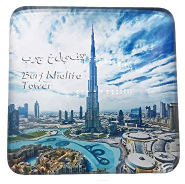 3D Burj Khalifa Dubai Kühlschrank Kühlschrankmagnet Kristallglas Magnet Tourist Travel Souvenir Collection Geschenk Magnetische Aufkleber Home Küche Dekoration