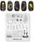 Alexnailart Nagelstempel aus Edelstahl, Vorlage, Maniküre, Nagelkunst, DIY-Dekoration