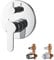 Ibergrif M21702A, Grifo de Ducha y Baño con Instalación Dos Válvulas, Cuerpo Empotrado universal, Cromo, Plata