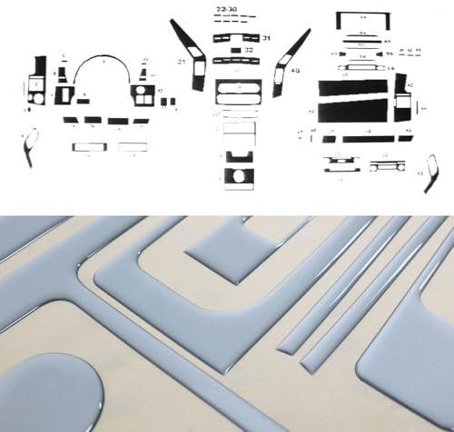 OMAC Innenraum Dekor Cockpit kompatibel mit Mercedes Sprinter 906 2006-2018 Aluminium Optik 57x