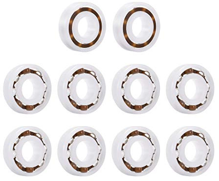 sourcing map 6001 Plastic Bearings 12x28x8mm Glass Ball Nylon Cage 10pcs