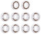 sourcing map 6001 Plastic Bearings 12x28x8mm Glass Ball Nylon Cage 10pcs