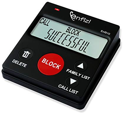 Enf510 Call Blocker for Landline Phones/Answering Machine/Home Cordless Phones, Works with All Analog Telephones, Block unwanted Calls