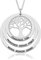 Collar Arbol de la Vida Personalizado para Mujer en Plata de Ley - con Cadena de 45 cm + Alargador - Regalo Original para Madres y Abuelas (Collar Arbol + 2 Aros Plata)