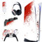 PlayVital Skin für ps5 Konsole Regular Edition,Aufkleber Vinyl-Skin Stickers Schutzfolie Folie für PS5 Konsole,Controller,Ladestation, Headset,Medienfernbedienung-Blutspritzer