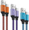 USB C Cable 3 Pack [ 1.8M+1.8M+0.9M ] Type C Cable Fast Charging USB Type C Nylon Phone Charger lead for Samsung Galaxy S21 S25 S24 S10 S9 S20 FE Plus A16 A15 A55 A56 A40 A50,Huawei P40 P30 Mate40E
