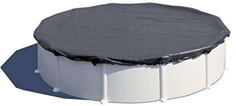 GRE CIPR421 - Cobertor de Invierno para Piscina Redonda de ø 420 cm de diámetro, Color Negro
