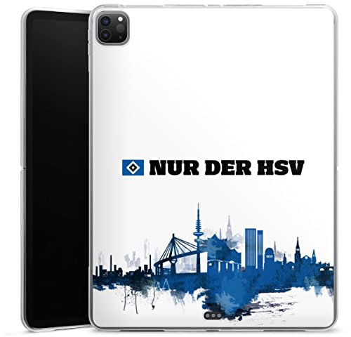 DeinDesign Silikon Hülle kompatibel mit Apple iPad Pro 12.9 (2020) Case Tablet Hülle HSV Offizielles Lizenzprodukt Hamburger SV