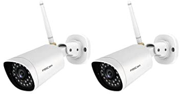 Foscam 2 Stück G4P – IP-Kamera für den Außenbereich 4 MP – Überwachungskamera WLAN mit Nachtsicht 20 m – Full HD 2K – Bewegungserkennung