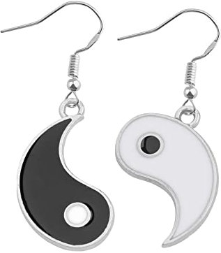 Yin and Yang Ohrringe Yin Yang Symbol Charm Ohrringe Yin und Yang Schwarz und Weiß baumeln Ohrringe