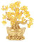 Feng Shui Money Tree Ornament Fortune Tree Bonsai for Wealth Luck Home Decoration Yellow Prosperity Home Table Decor