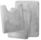 Lifup Lot de 3 Tapis de Bain Doux en Microfibre Antidérapant et Absorbant l'eau, Tapis Contour WC pour Douche, Baignoire et WC Gris