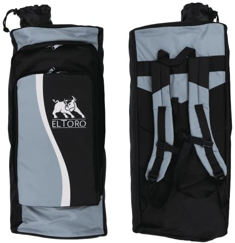 elToro Wave - Rucksack für Bogenschützen, Pfeil und Bogen sicher verstauen mit Schutz, für Recurvebogen Mittelstück und Wurfarme (Grau)
