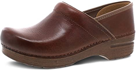 Dansko Women’s Professional Slip-On Clogs –Rocker Sole and Arch Support for Comfort-Ideal for Nursing, Food Service, Healthcare Saddle Full Grain 6.5-7 M US