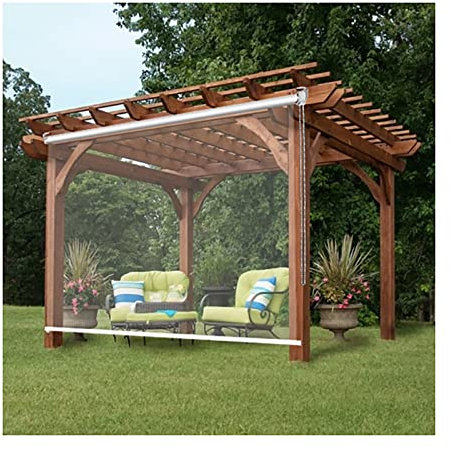 XLHWJCP Transparente Rollos, Windschutz terrasse, Bathroom Curtains, Sichtschutz transparent Balkon, Balkon Rollo außen wetterfest, Leicht zu installieren und zu reinigen (WxH:150x200cm/59x78.7in)