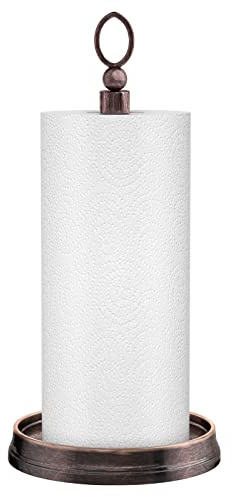 Kasunto Papierhandtuchhalter (schwerer Boden), Stahl-Papierhandtuchhalter, Arbeitsplatte, Papierhandtuchhalter für Küchenarbeitsplatten, passend für Standard- und Jumbo-Rollen, ölgeriebene Bronze
