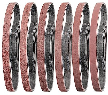Wanmutrun 10x330mm Nastri Abrasivi 30Pezzi Grana 40 60 80 120 180 240 Nastri Abrasivi per Levigatrici ad Aria Compressa e Tipo di Nastro