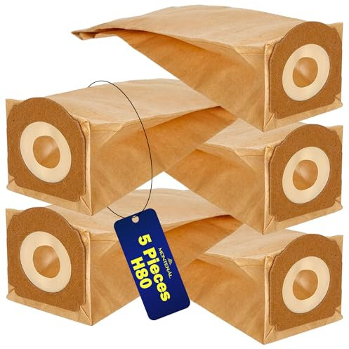 5 Pièces Sac Aspirateur H80 pour Syrene - Garantie de 10 Ans - MONTERAL