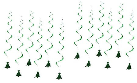 DECHOUS 2 Set Di Decorazioni Innovative Per L'albero Di Natale A Spirale Da Appendere Soffitto Per Matrimoni Compleanni Feste 6 Pezzi*2
