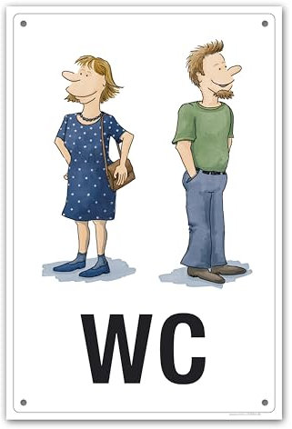 Schild WC 20 x 30 cm, wetterfest