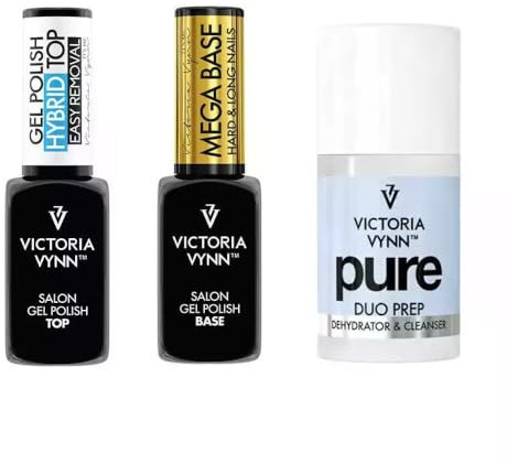 Victoria Vynn Gel Polish Set - Duo Prep, Top Hybrid Easy & Mega Base Clear