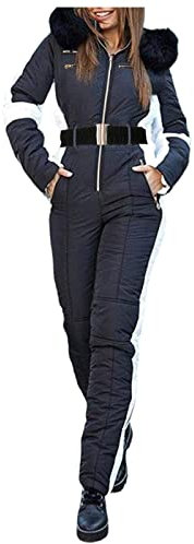 Asija Schneeoverall Damen Mädchen Skianzug Schneeanzüge Skifahren Outdoor Jumpsuit Skiijacke Skianzüge Ski Suit Skisuit Schneeanzug Strampler Winter Overalls Outfit Damenkleidung Skioverall