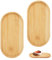 EXIN DEHCEN 2 Pièces Plateaux Ovales Plateau en Bambou, Petit Plateau Decoratif Assiette Bambou de Stockage Service Bois pour Nourriture, Tasses, Bijoux, Pots de Fleurs, Café, Biscuit (17.5 cm x 9 cm)