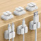 Lamicall 3-IN-1 Kabelhalter Kabelclips, Kabel Organizer - 6 Stück Kabelklemmen selbstklebend, Verstellbarer Kabelorganizer am Schreibtisch, Wand, Kabelmanagement für Netzkabel, HDMI, USB, Ladekabeln