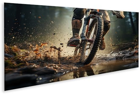islandburner Prime Bild auf Leinwand Mountainbike Fahren Schnell Schlamm Downhill Bilder Wandbilder Poster