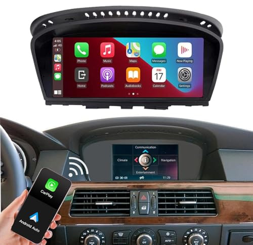 CARabc Wireless Carplay & Android Auto, für 2005-2010 BMW 3,5 Series CCC System E60/E63/E64/E90/E91/E92/E93, 8.8-Zoll Linux Auto-Stereo-Empfänger mit 1920 * 720 Touch Screen Autoradio-Empfänger