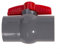 PVC Ball Valve with Sliding Socket for Water Supply Pipe, 20mm 25mm 32mm 40mm 50mm, Red and Gray(50mm)