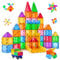 Katiago Magnetic Tiles for Kids 76PCS Magnetic Building Blocks Educational Learning Construction STEM Toys for Boys Girls Age 3 4 5 6 7 8 Years Old Christmas Birthday Gifts