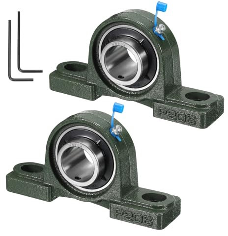 Kozelo 2 Stück UCP206 Stehlager 30mm Bohrung Selbstausrichtung, massiver Gusseisensockel mit Chromstahl-Lagern montiert