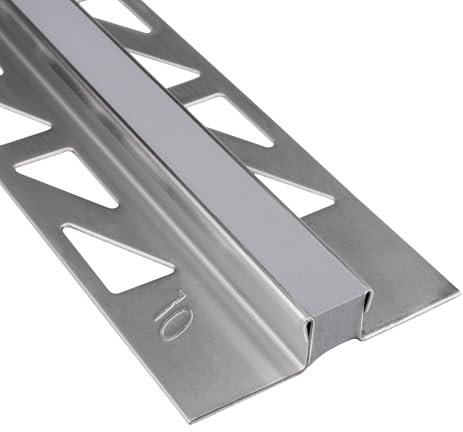 Dehnfugen Edelstahl Fliesenschiene Fliesenprofil silber matt L250cm 10mm