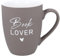 Spruchreif | Soft-Touch Tasse Taupe Book Lover – Beidseitig gravierte Tasse mit Spruch | Geschenk für Bücherfreunde & Leseratten | 350 ml