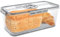 Bread Bin Airtight Bread Bins for Kitchen Counter Time Recording Bread Box with Lid Reusable Bread Storage Containers Bread Keeper Box with Air Valve Bread Loaf Keeper/ 12.8 x 6.9 x 4.33 inches