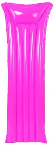 SPLASH! Durable PVC Inflatable Water Lounger Mat - Pool Float with Contoured Pillow, 80kg Capacity, and Dual Air Chambers (Pink)