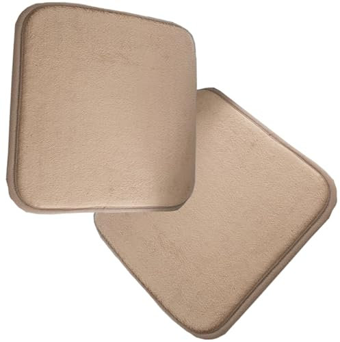 SDNAM Stuhlkissen 1,2,4er Set, Sitzkissen Sitzkissen rutschfeste Stuhlpolster für Indoor und Outdoor Dicke Polsterung Bodenkissen(Light Coffee,2pcs 45x45cm)