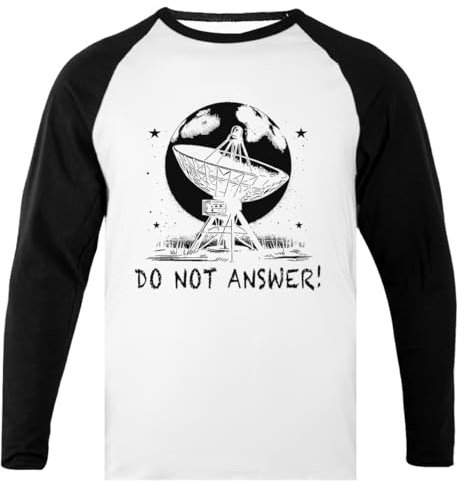 Do Not Answer 3 Body Problem T-Shirt De Baseball Unisexe Blanc, Chemise À Manches Noires