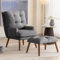 Merax Relaxsessel mit 10-stufig Liegefunktion, Bequemer Sessel mit Hocker, Fernsehsessel mit Seitentaschen, Grau